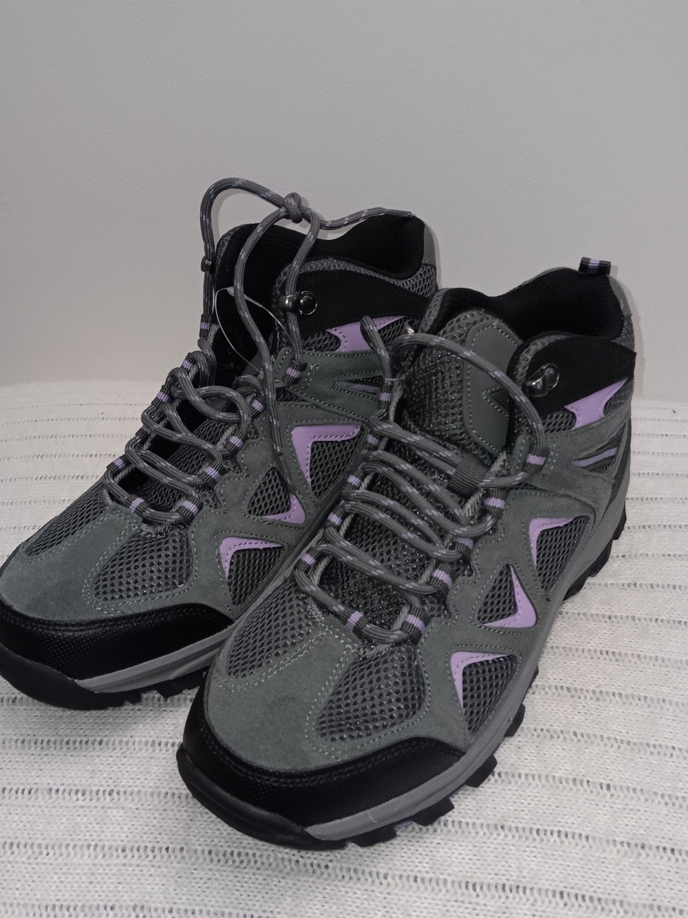 High Sierra Grey and Lavender Women's Trail Sneakers